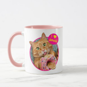 Cat Eating Donut Mug