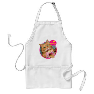 Cat Eating Donut Standard Apron