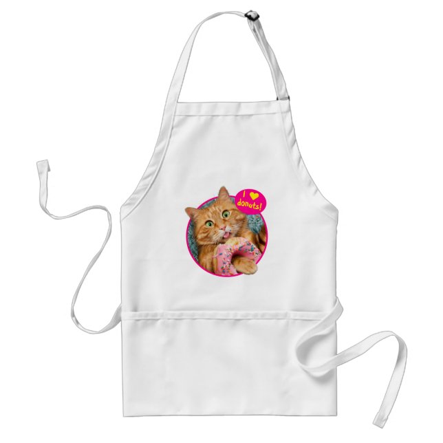 Cat Eating Donut Standard Apron (Front)