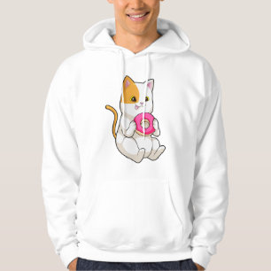Cat Eating Doughnut Hoodie