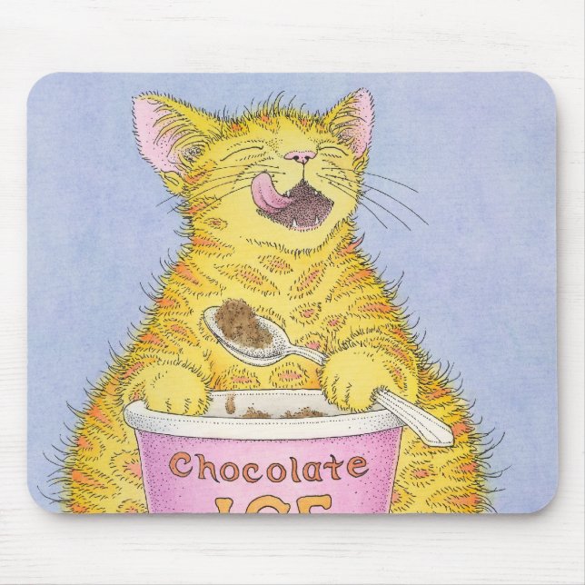 CAT eating ice cream Mouse Mat (Front)