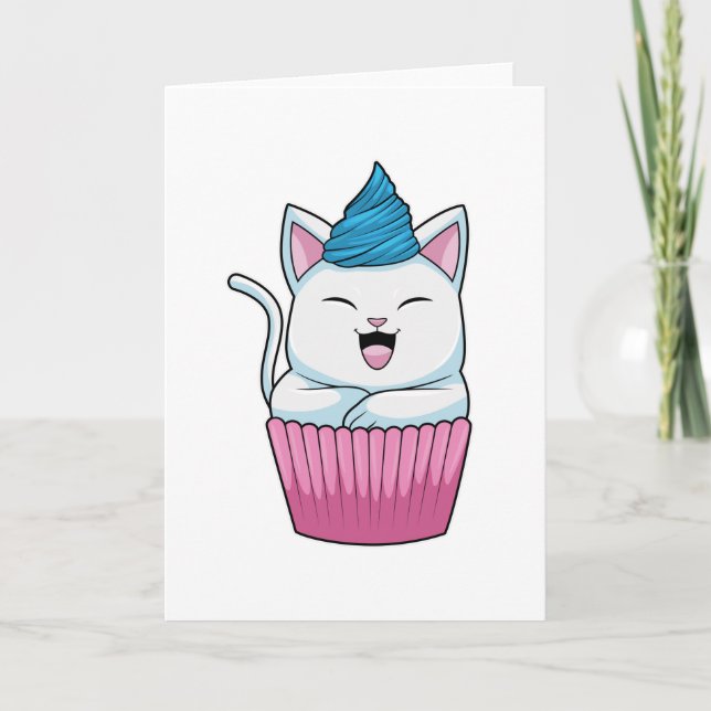 Cat Eating Muffin Card (Front)