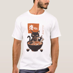 Cat eating ramen T-Shirt