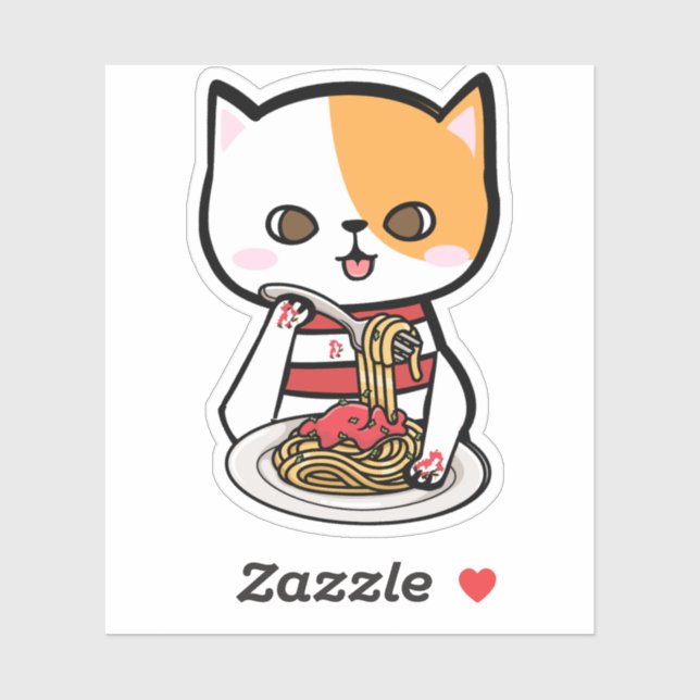 Cat Eating Spaghetti (Sheet)
