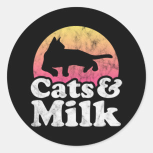 Cat Eating Spaghetti 45 Classic Round Sticker