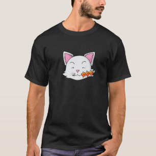 Cat Eats Dango Rice Dumplings T-Shirt