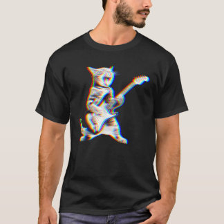 Cat EDM Rock Music Funny Gifts For Cat Lover Men W T-Shirt