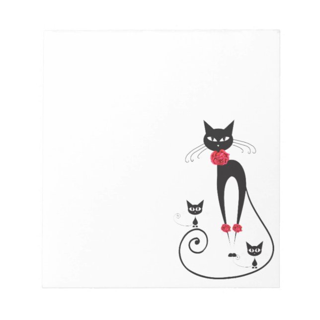 Cat elegance PERSONALIZE Notepad (Front)