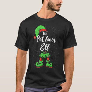 Cat  Elf Matching Family Christmas Pajama Costume T-Shirt