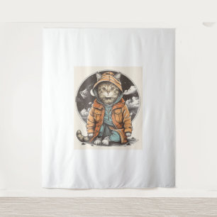 Cat Encounter Tapestry