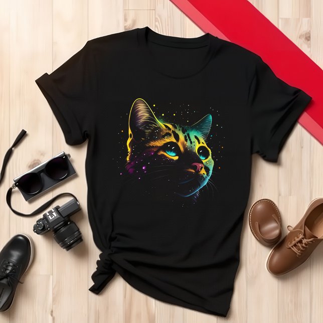 Cat Enthusiast Appare Colourful Cat Lover T-Shirt (Creator Uploaded)