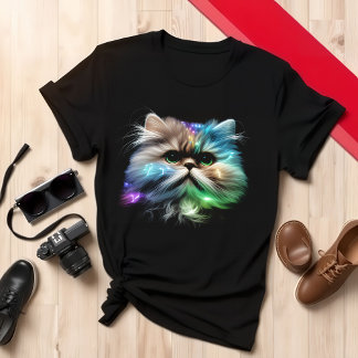 Cat Enthusiast Apparel Colourful Cat Lover T-Shirt