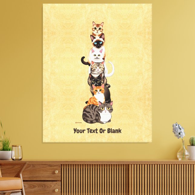 Cat-Er-Pillar Feline Tower Canvas Print (Insitu(LivingRoom))
