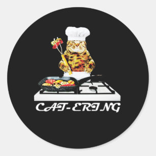 CAT-ERING 2 CLASSIC ROUND STICKER