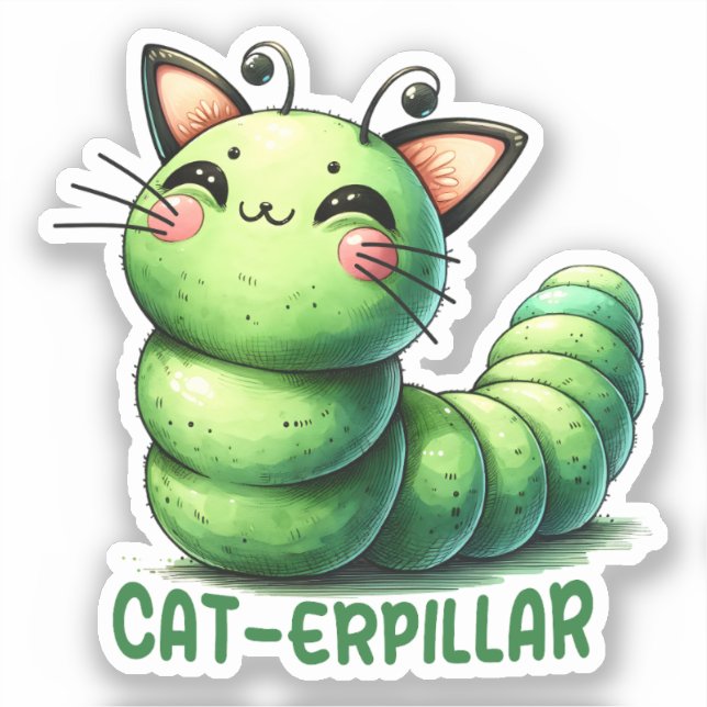 Cat-erpillar Funny Cat Pun (Front)