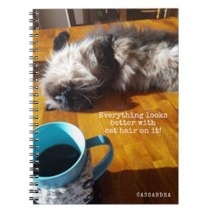 Cat EVERYTHING LOOKS BETTER WITH CAT HAIR Notebook