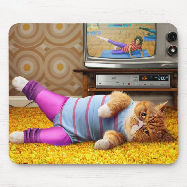 Cat Exercising Mouse Mat (Front)