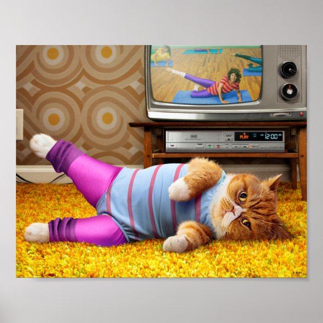 Cat Exercising Poster (Front)