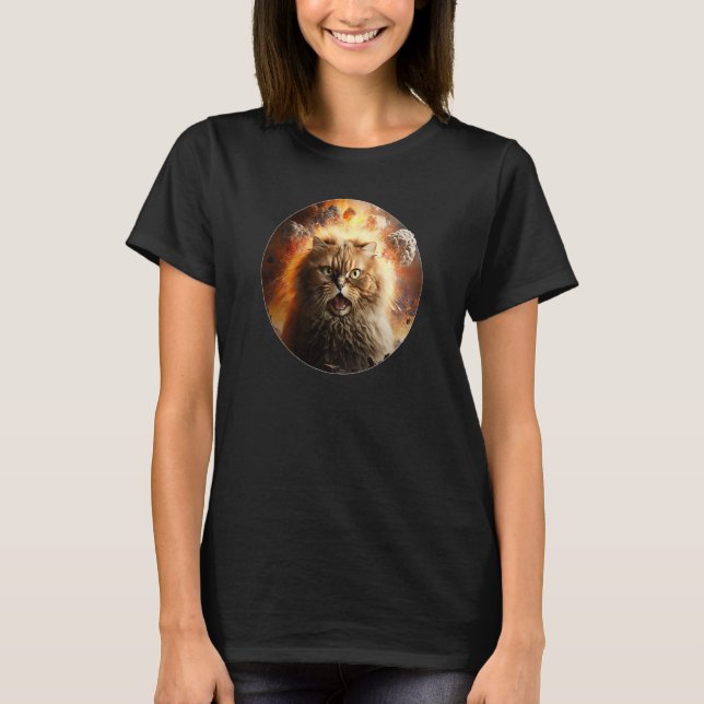 Cat Explosion Kitten Villain for of Cats Animals T-Shirt (Front)