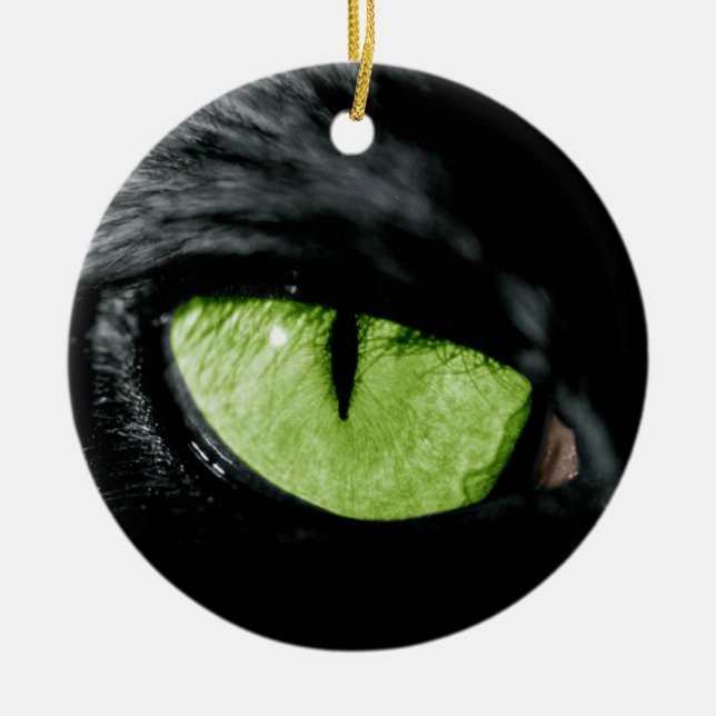 Cat eye ceramic tree decoration (Front)