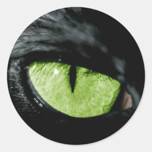 Cat eye classic round sticker