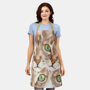Cat Eye Design Aprons, Cat Family Cat Mum Gift Apron