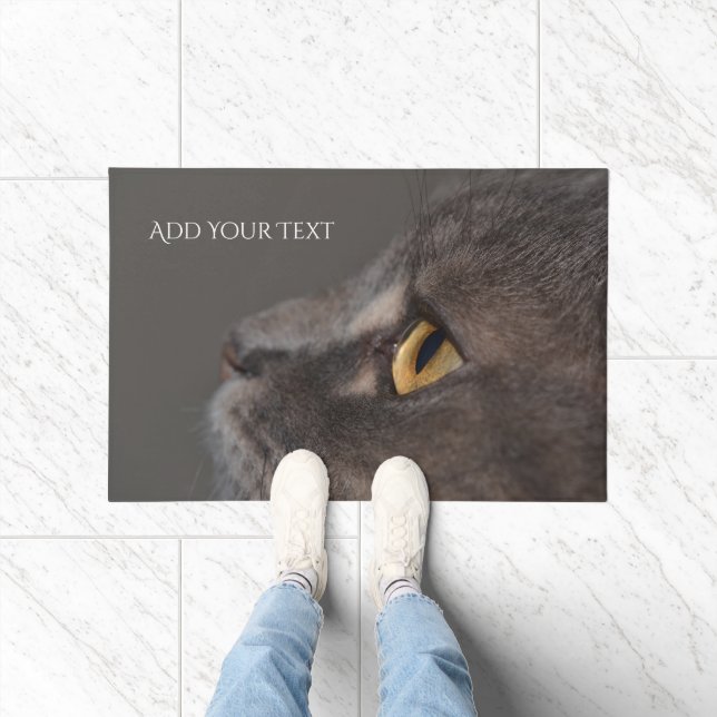 Cat Eye-Macro by Shirley Taylor Doormat (Indoor)
