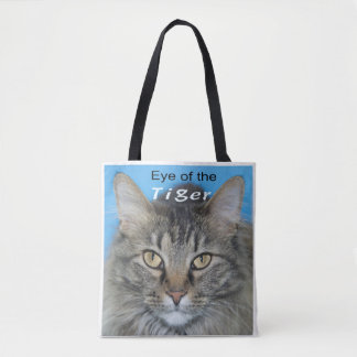 Cat-Eye Tote with Cat Close Ups on Both Sides Bag
