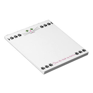 Cat Eyes And Paw Prints 5.5" x 6" Notepad