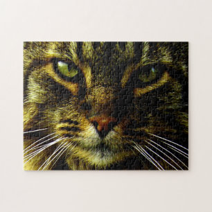 Cat Eyes Hypnotising Realistic Photo Jigsaw Puzzle