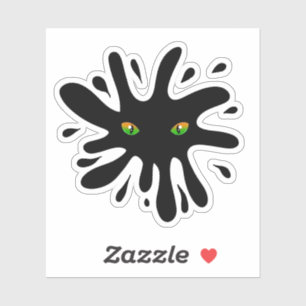 Cat Eyes looking out a Black Blob