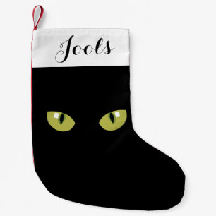 Cat eyes small christmas stocking