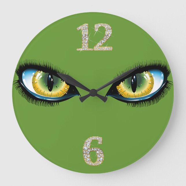 Cat Eyes Wall Clock (Front)