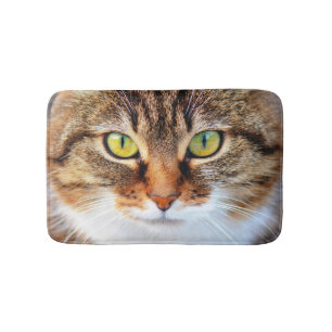 Cat face bath mat