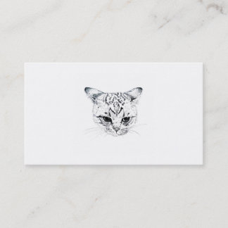 cat face business card