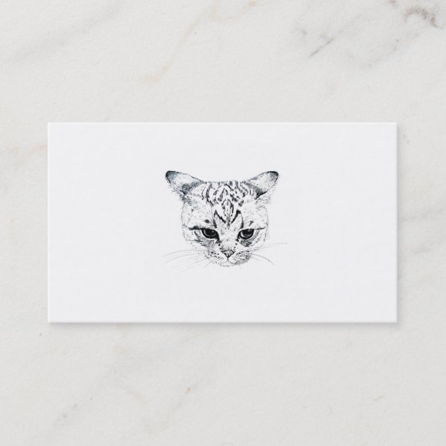 cat face business card (Front)