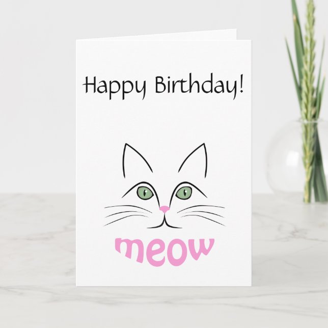 Cat face card (Front)