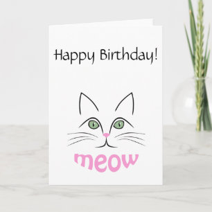 Cat face card