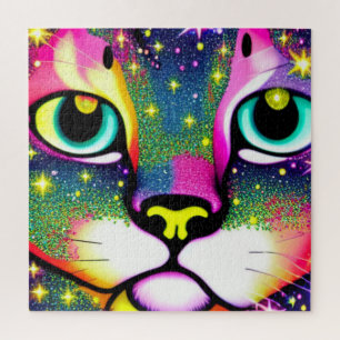 Cat Face Close Up Pop Art   Jigsaw Puzzle