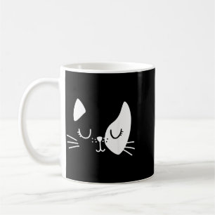 Cat Face Closed Eyes Eyelashes Cute Funny Coffee Mug