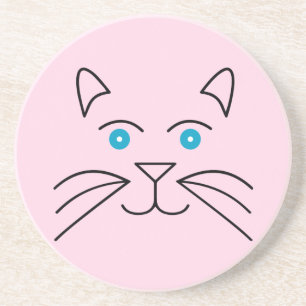 Cat face coaster