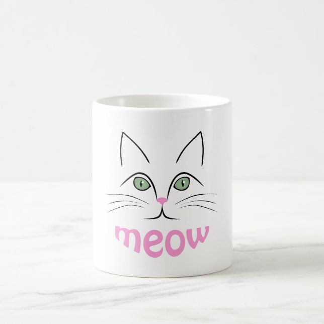 Cat face coffee mug (Center)