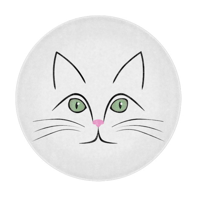 Cat face cutting board (Front)