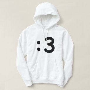 Cat Face Emoticon :3 Hoodie