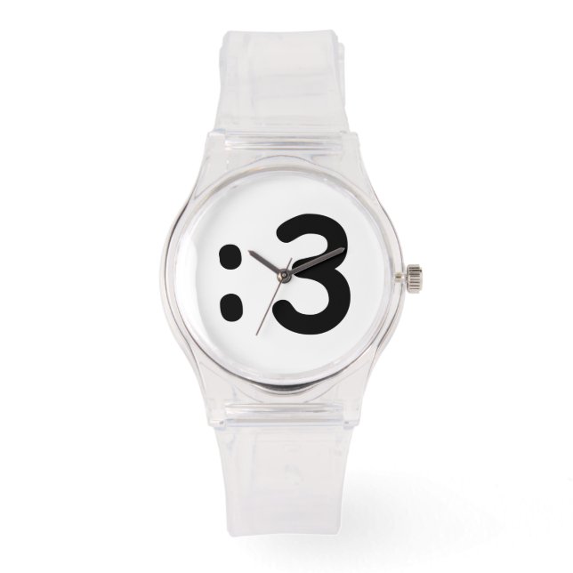 Cat Face Emoticon :3 Watch (Front)