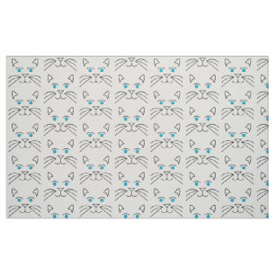 Cat face fabric