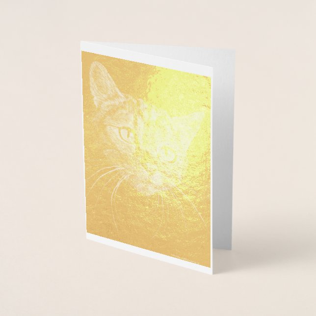 Cat Face Foil Card (Front)