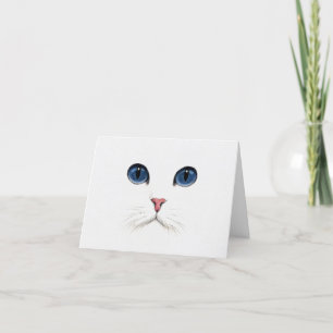 Cat Face for Loss of Pet Card
