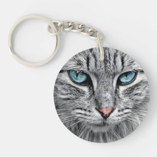 Cat Face Fractal Design-10682 Key Ring