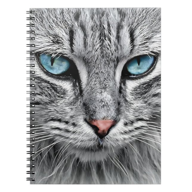 Cat Face Fractal Design-10682 Notebook (Front)